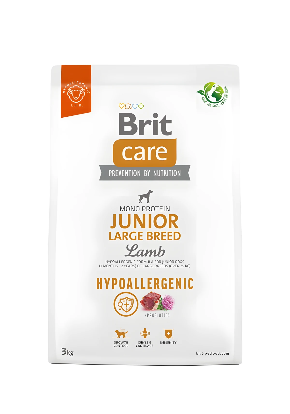BRIT Care Hypoallergenic Junior Large Breed Lamb 3kg
