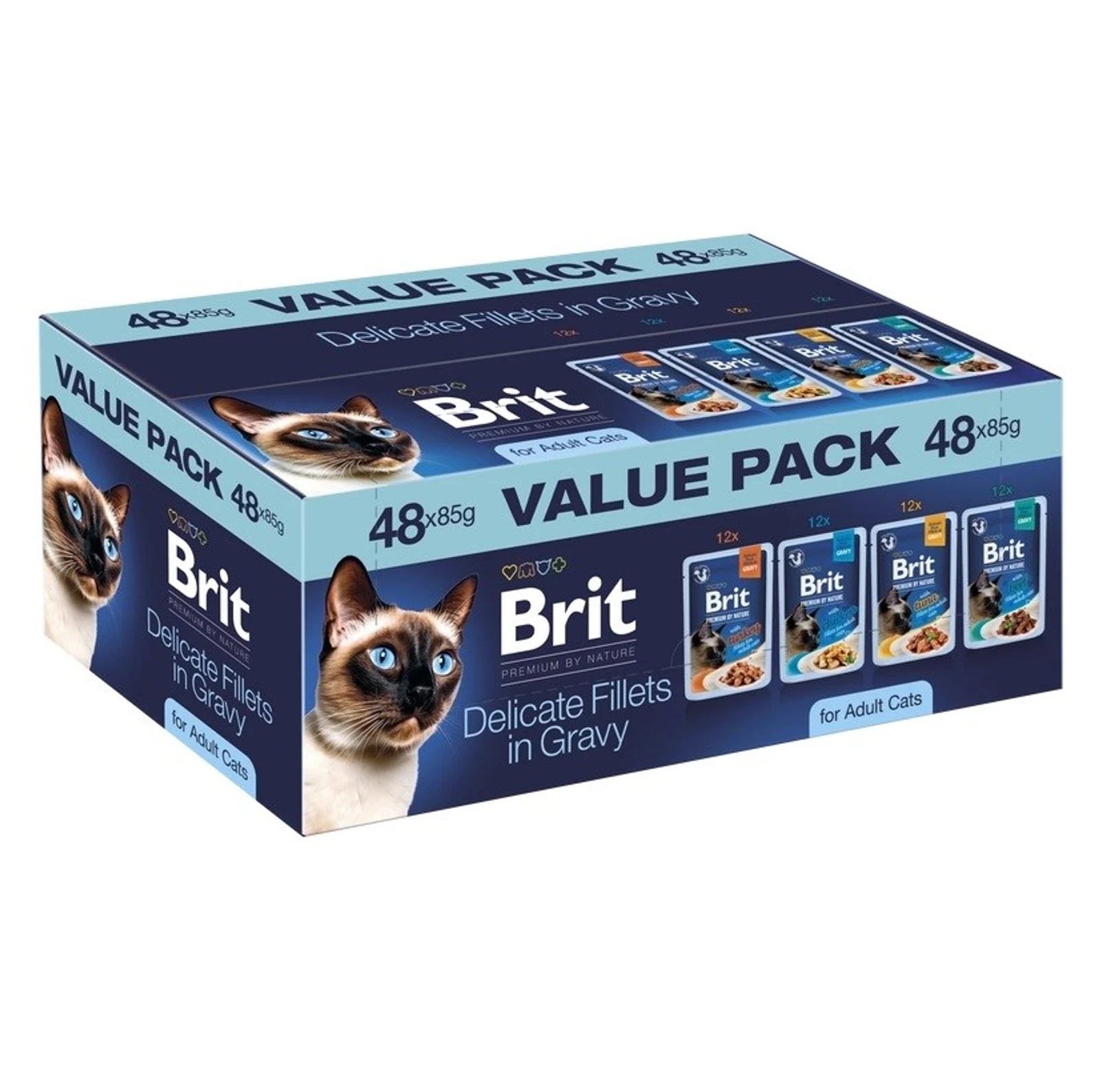 Brit Delicate Fillets in Gravy for Adult Cats mokra karma dla kota 48x85g