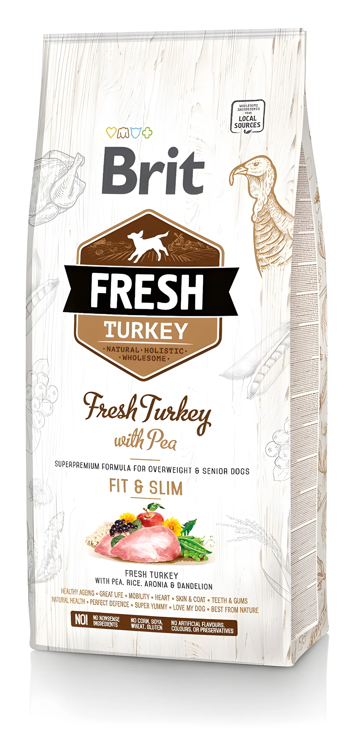BRIT Fresh Turkey & Pea fit & slim - 12 kg