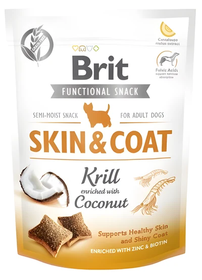 Przysmak Funkcjonalny BRIT Skin & Coat z Krylem - 150 g