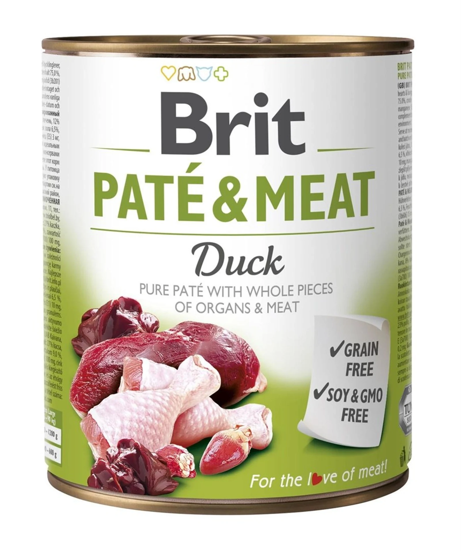 BRIT Patę & Meat z Kaczką - 800 g
