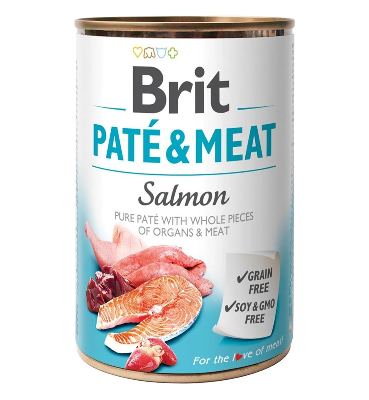 BRIT PATÉ & MEAT z łososiem - 400 g