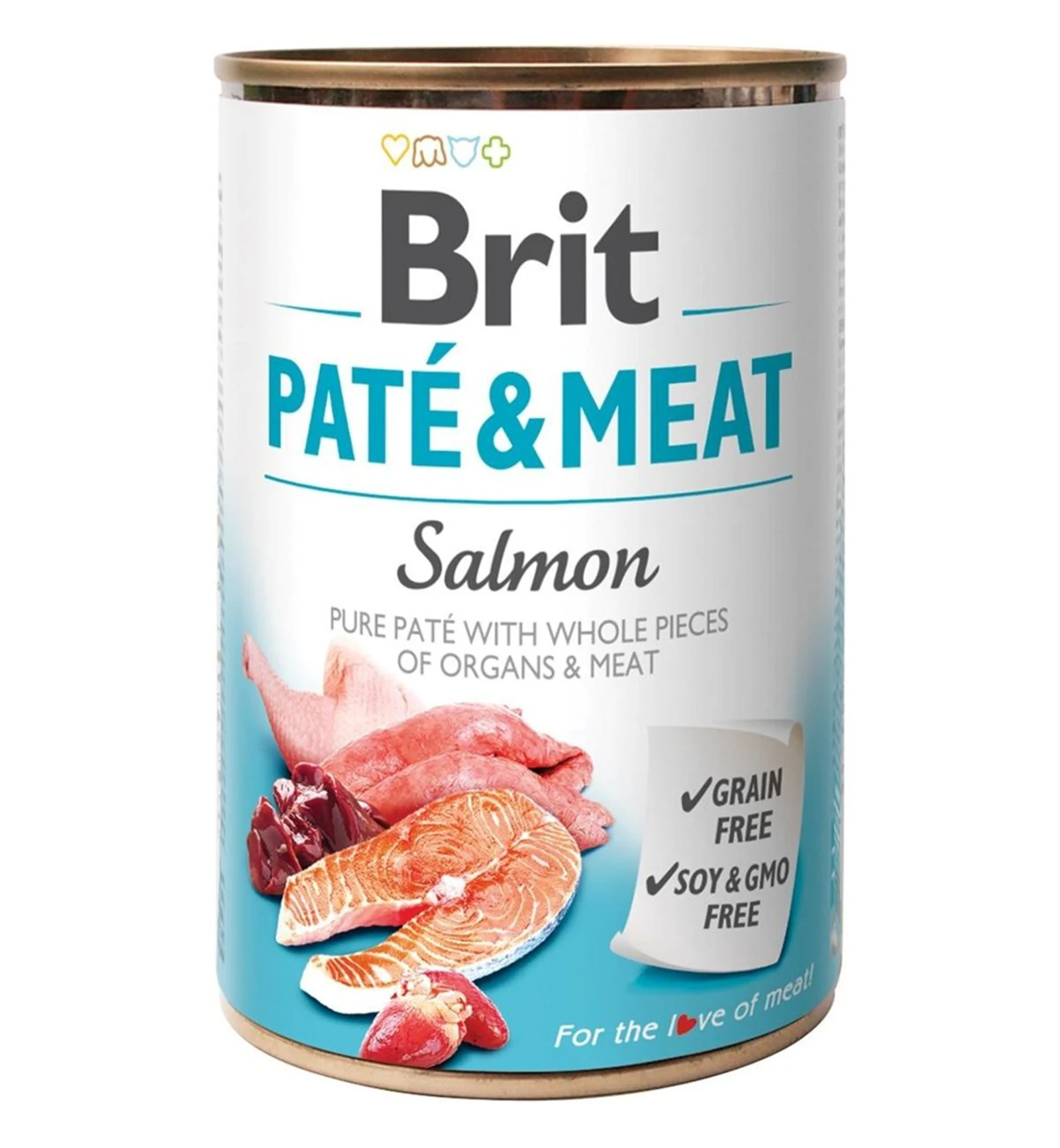 BRIT PATÉ & MEAT z łososiem - 400 g