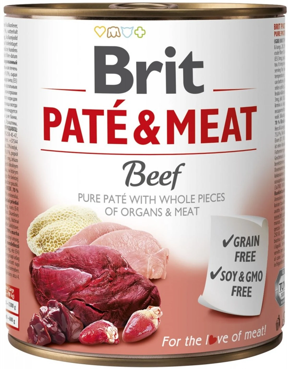 BRIT PATÉ & MEAT z wołowiną - 800 g