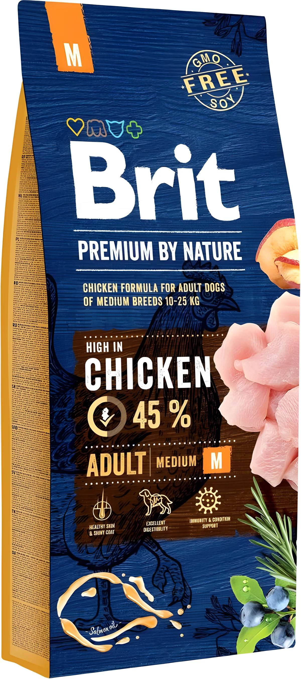 BRIT PREMIUM BY NATURE Adult M Sucha Karma 15 kg
