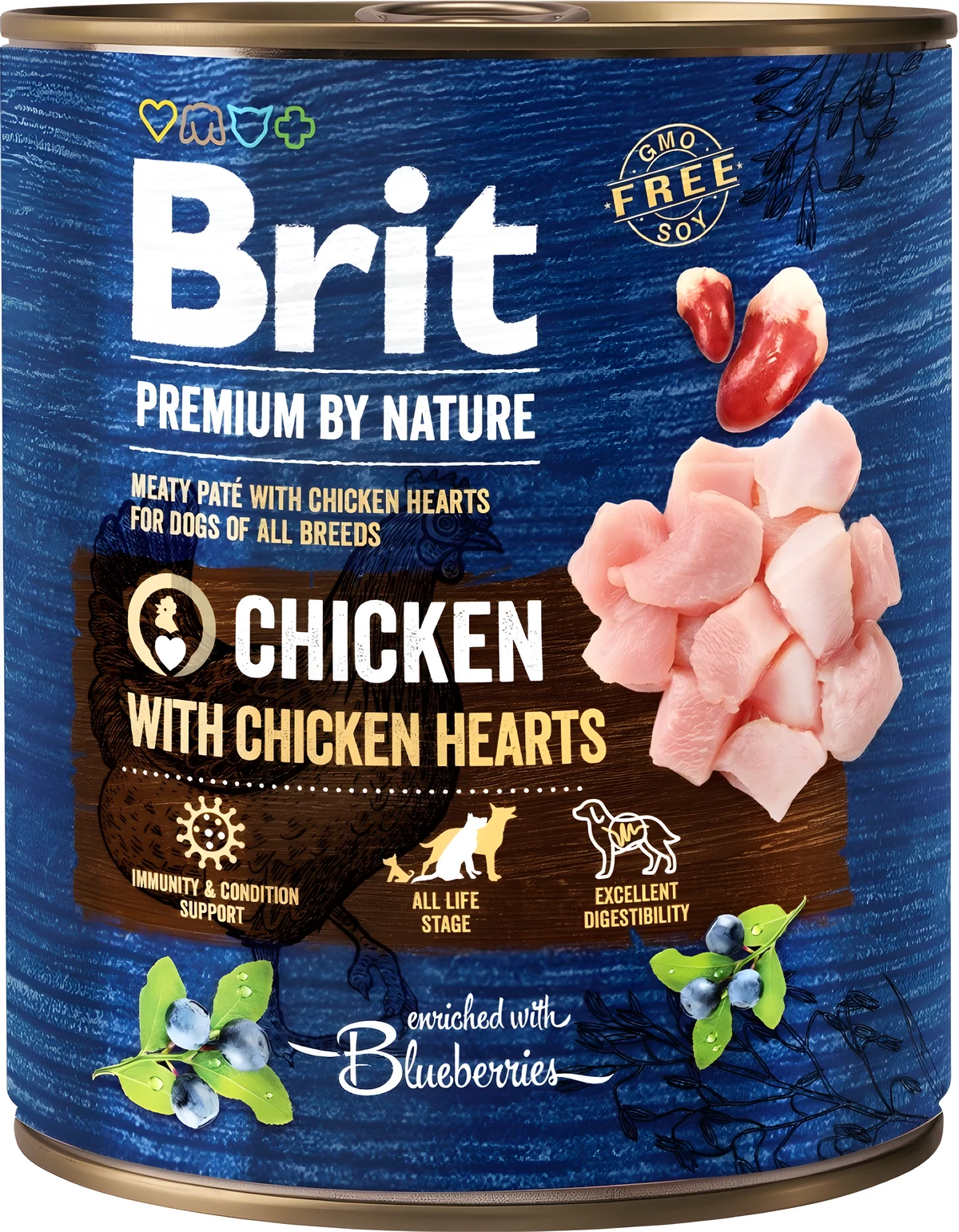 BRIT Premium by Nature Chicken with hearts - 800 g