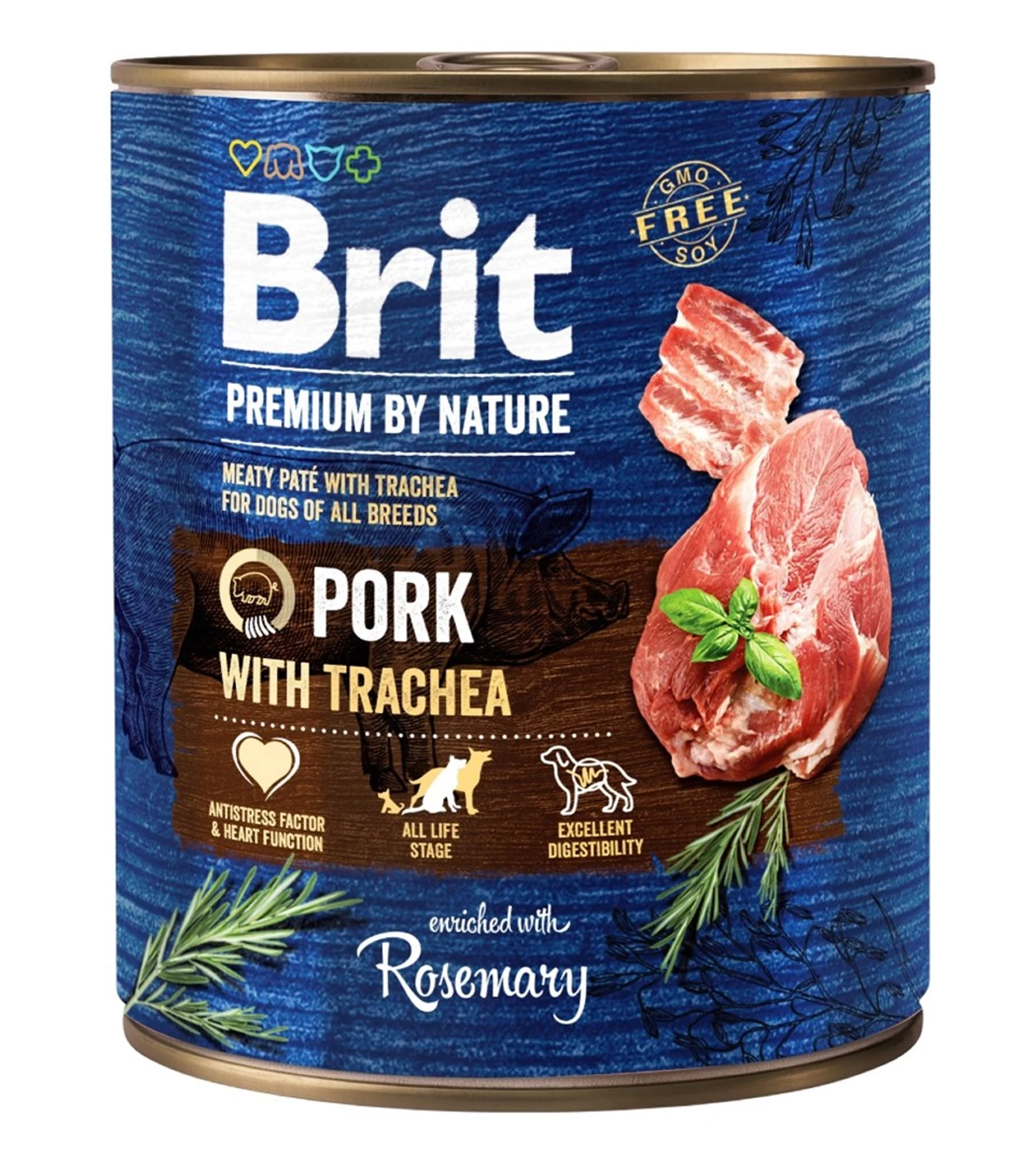 BRIT PREMIUM BY NATURE PORK&TRACHEA - 800g