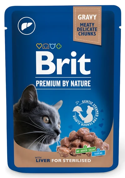 Mokra karma dla kota BRIT Premium z wątróbką - 100 g (dla sterylizowanych)