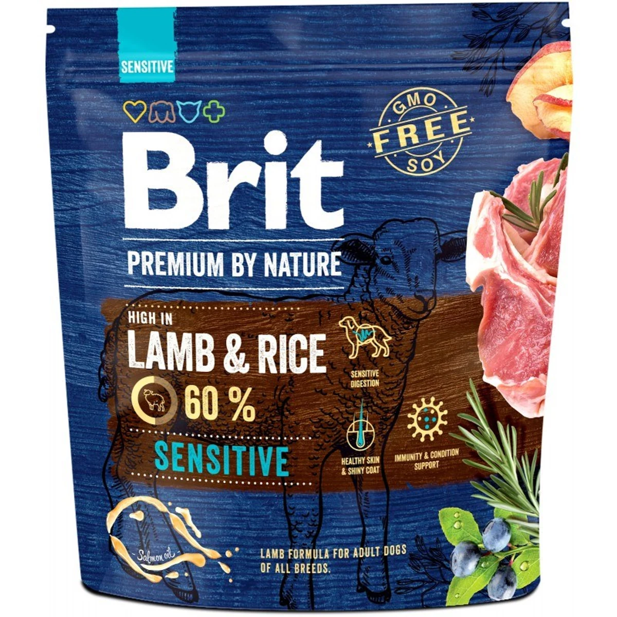 BRIT Premium Sensitive Lamb&Rice - Sucha Karma 1kg