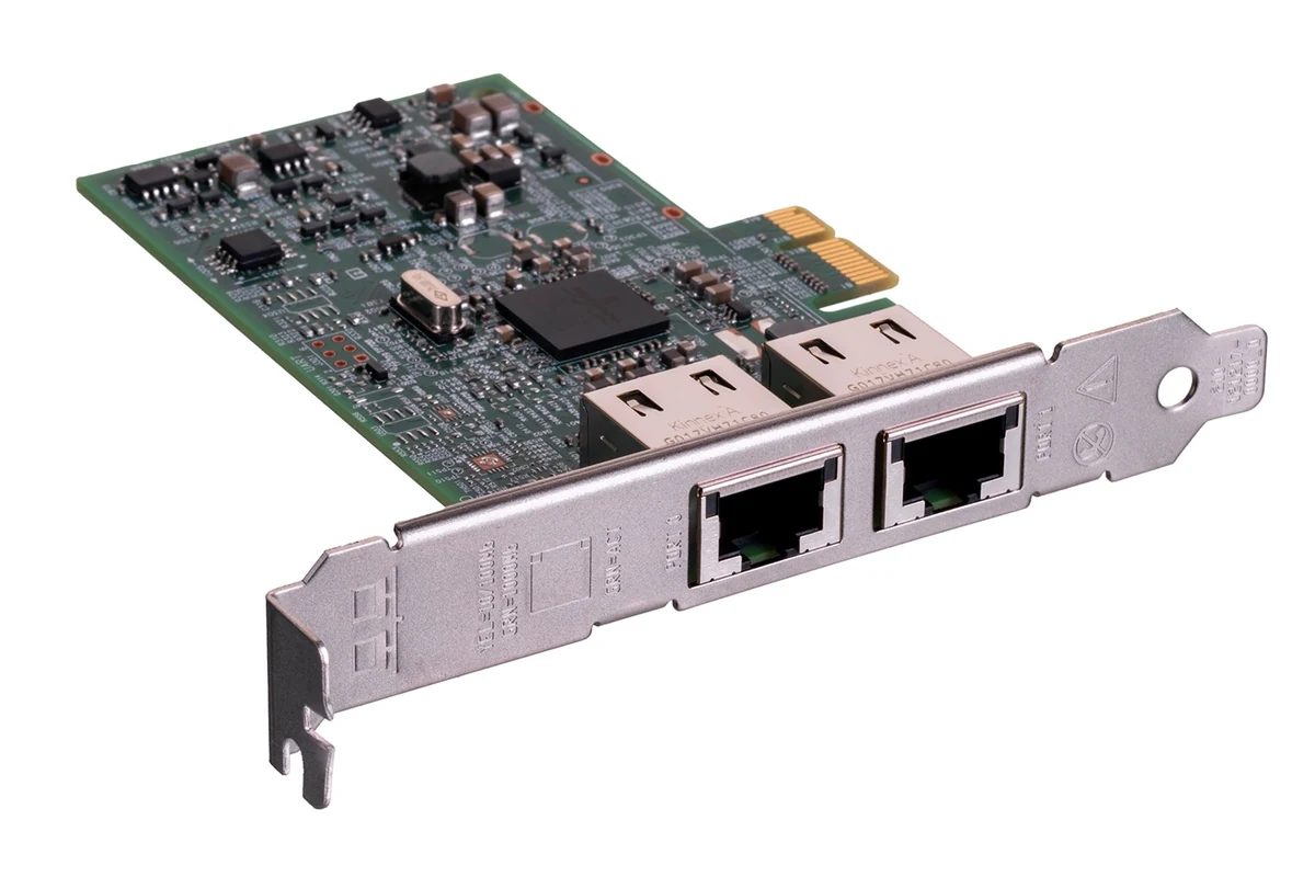 Karta sieciowa Broadcom BCM5720-2P 2x 1GbE RJ45 PCIe x1 Zielona