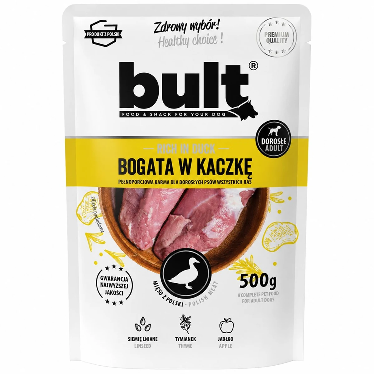 BULT mielonka bogata w kaczkę saszetka dla psa 500g