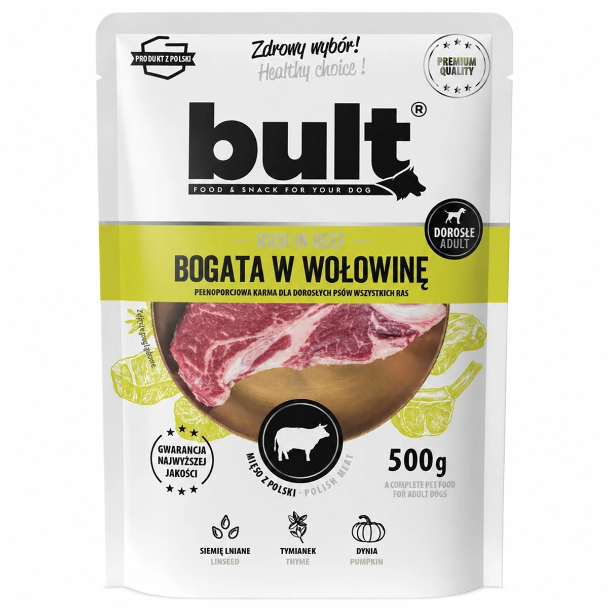 BULT mielonka bogata w wołowinę saszetka dla psa 500g