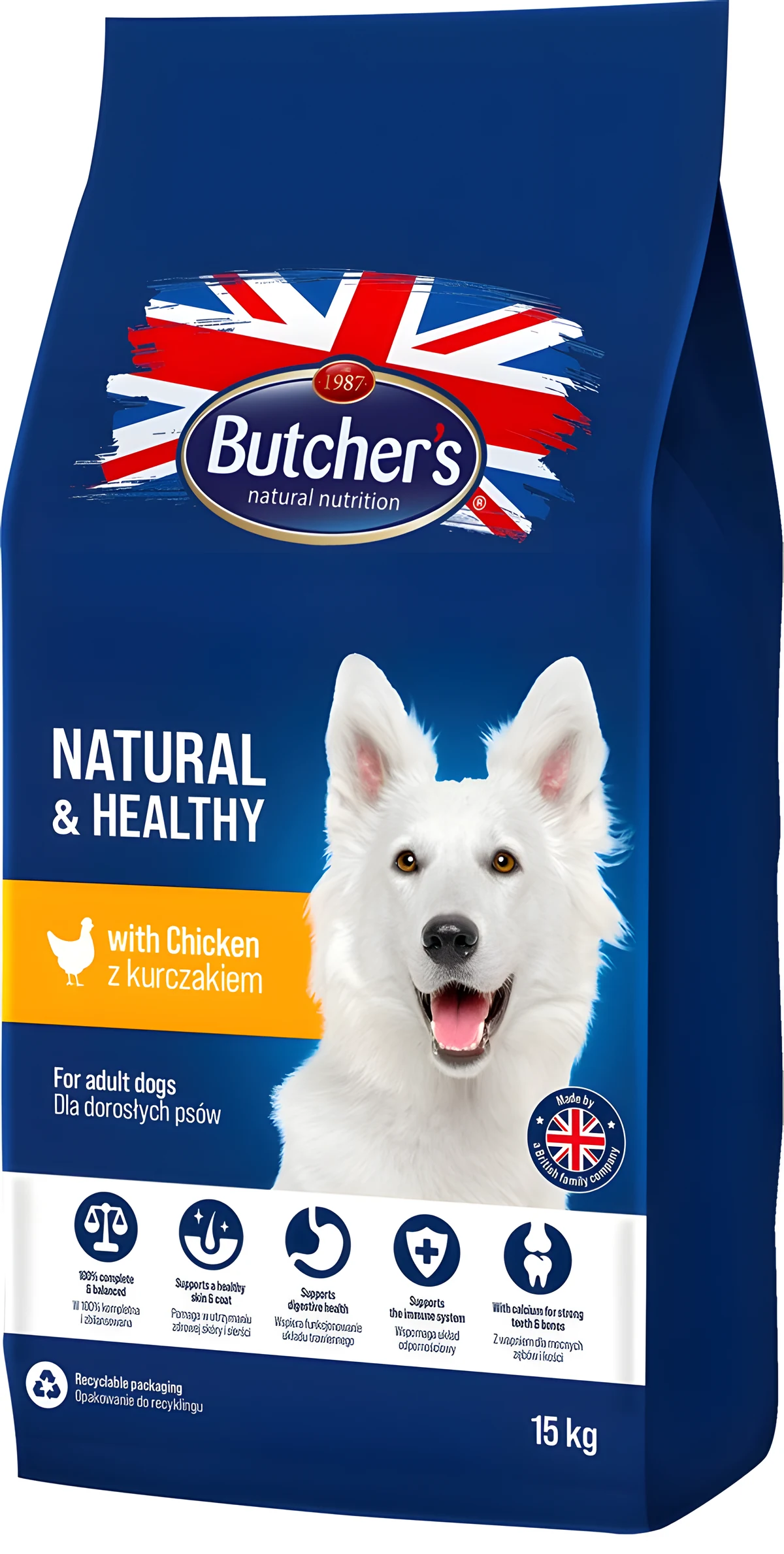 BUTCHER'S z kurczakiem - sucha karma dla psa 15 kg