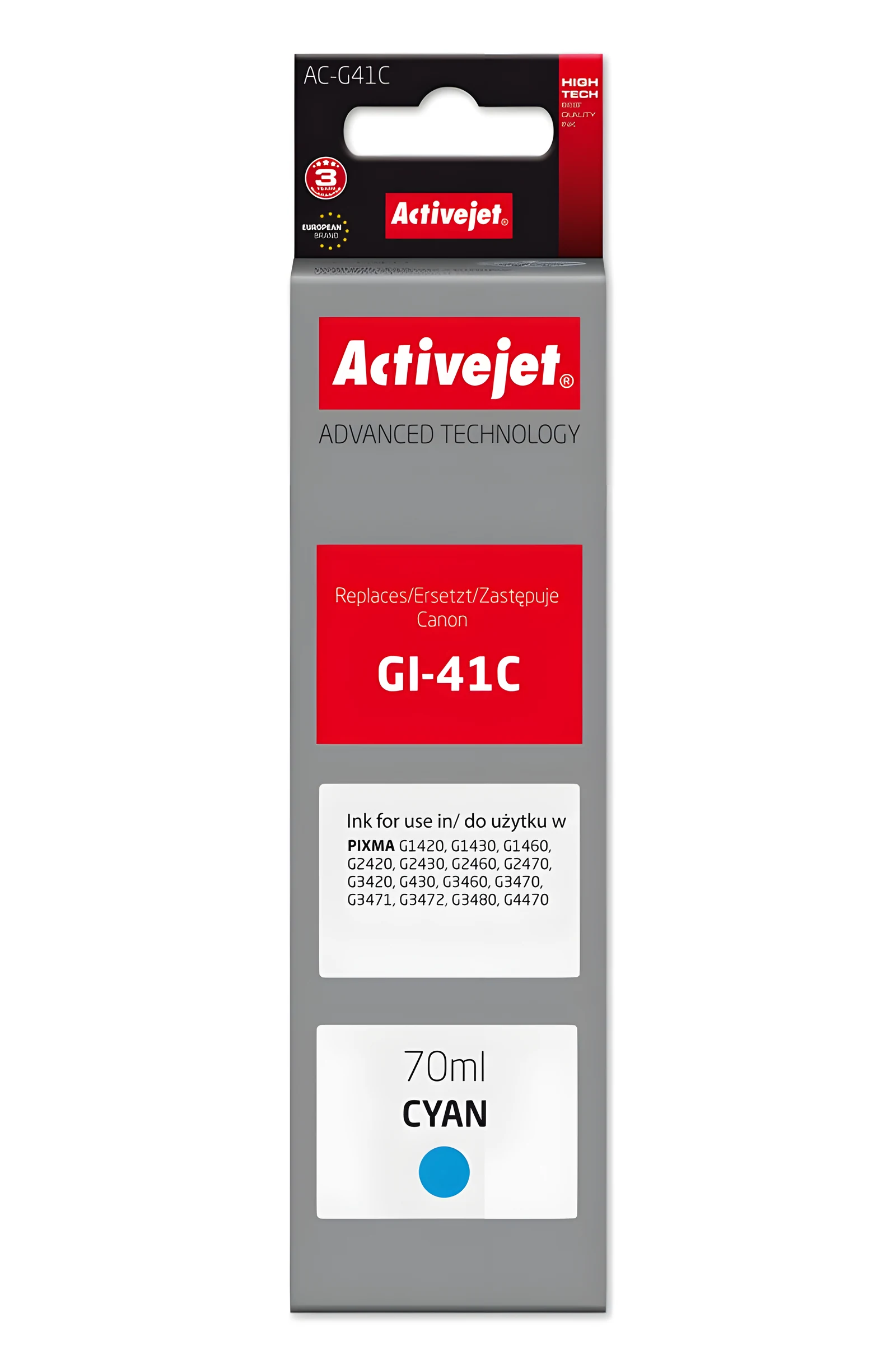 Tusz Activejet AC-G41C (Zamiennik Canon GI-41C)