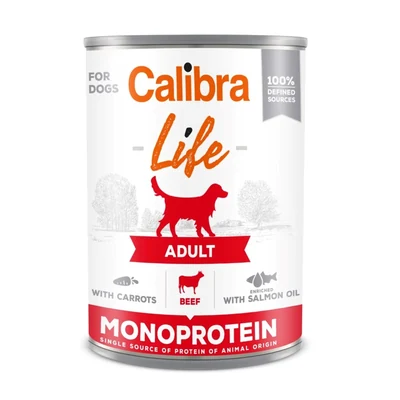 Mokra karma dla psów dorosłych Calibra Life Adult Wołowina z marchewką 400g
