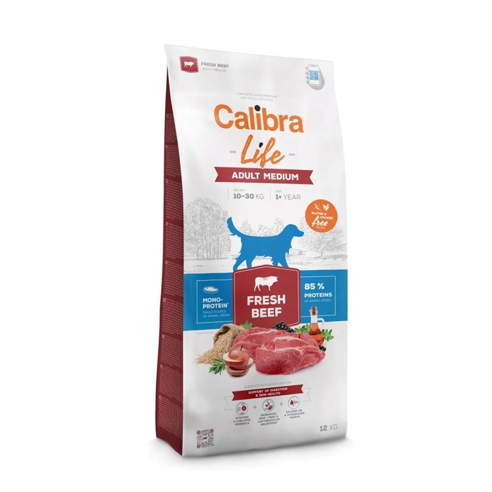 Karma sucha dla dorosłych psów średnich ras Calibra Life Adult z wołowiną 12kg