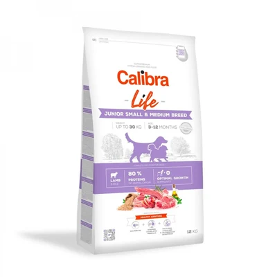 Karma sucha dla szczeniąt Calibra Life Junior Small&Medium Breed z jagnięciną 12kg