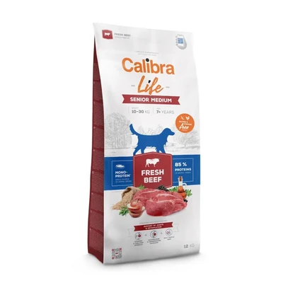 Karma sucha dla psów dorosłych CALIBRA Life Senior Medium z wołowiną 12kg