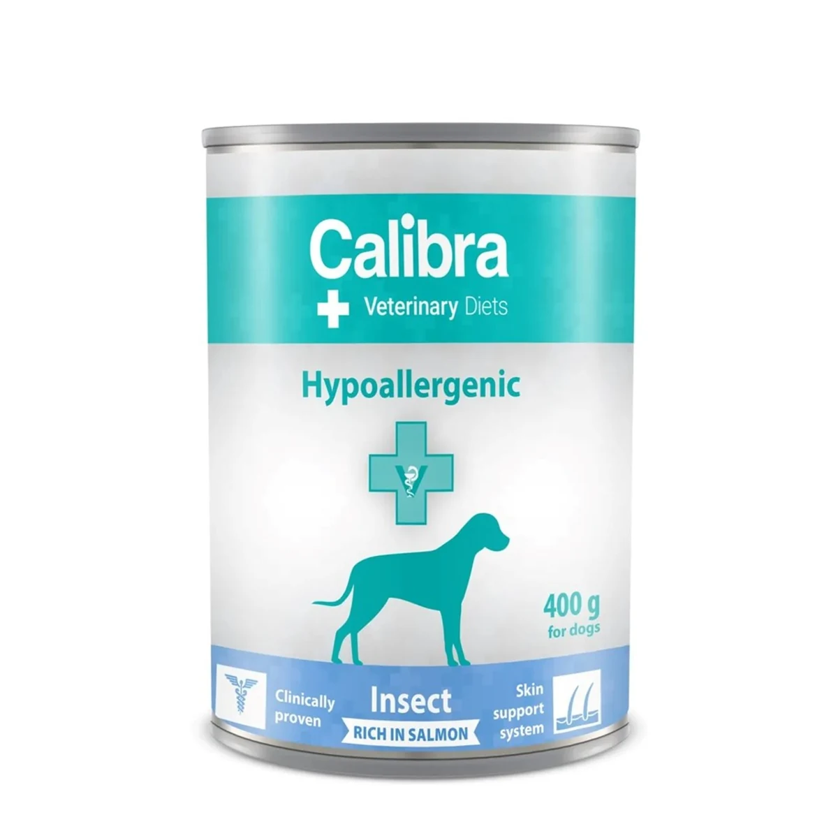 Hipoalergiczna karma mokra dla psa Calibra VD z owadami i łososiem 400g