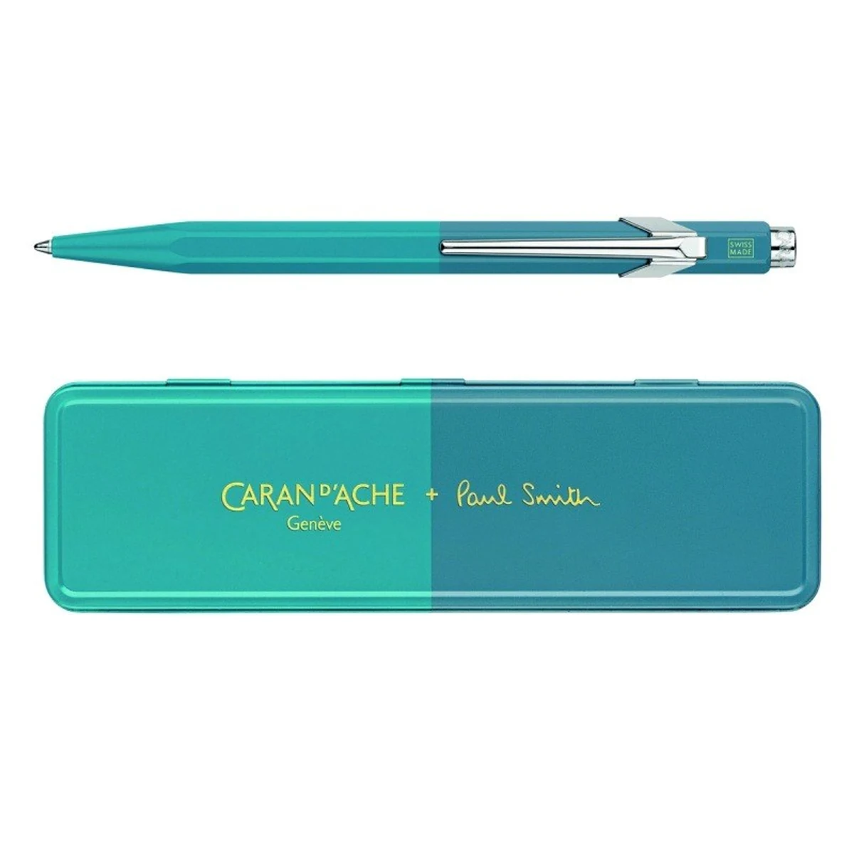 Caran d’Ache Długopis 849 Paul Smith, Kolor Sky Cyan/Steel