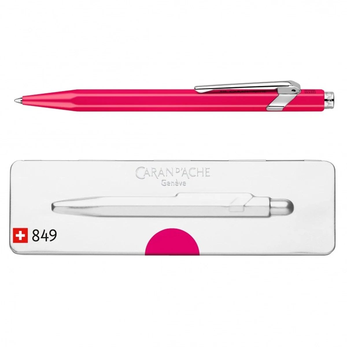 Caran d’Ache Długopis 849 Pop Line Fluo M, Fioletowy