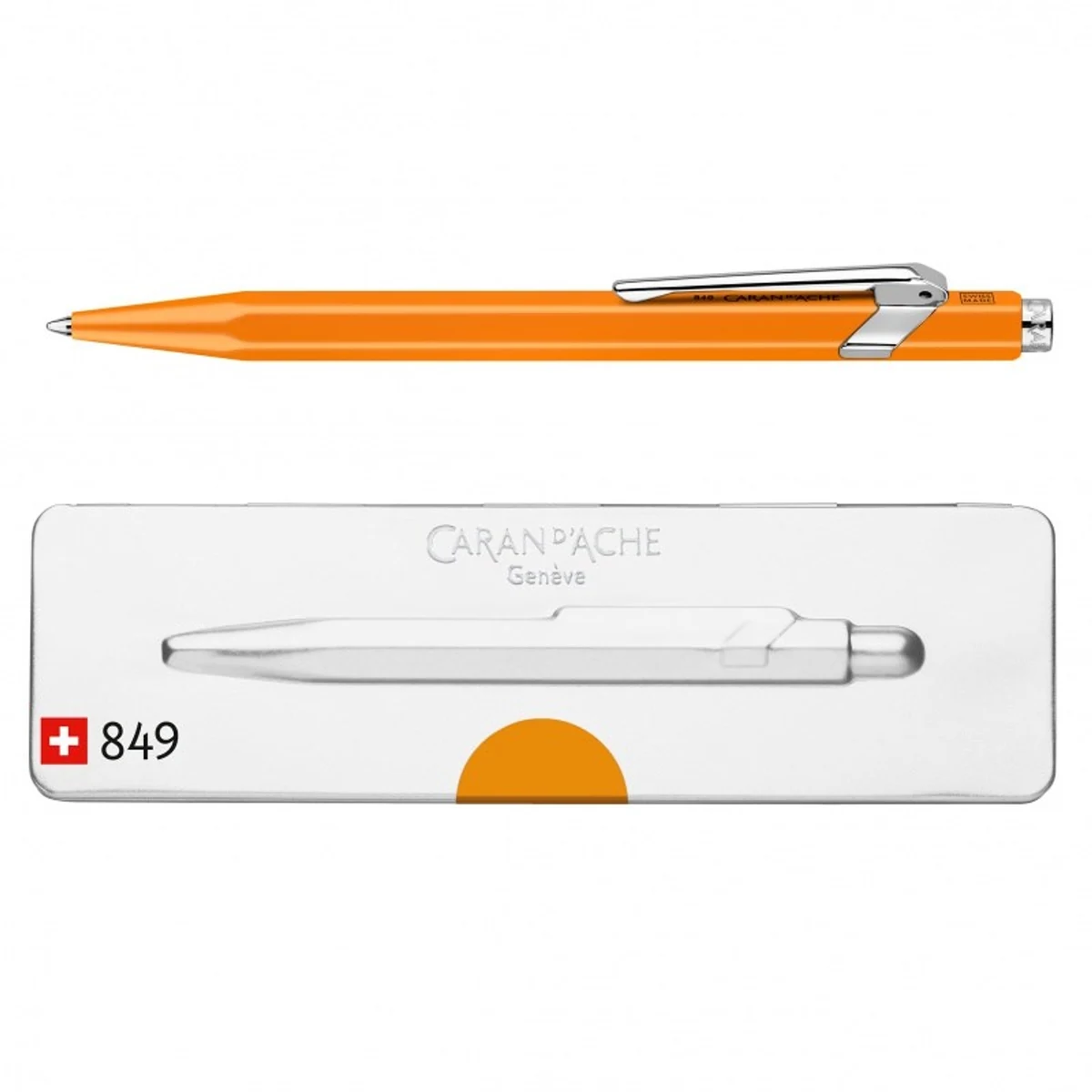 Caran d’Ache Długopis 849 Pop Line Fluo M, Pomarańczowy