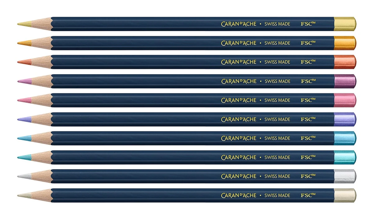 CARAN D'ACHE Kredki Cosmic Blue, 10 szt.