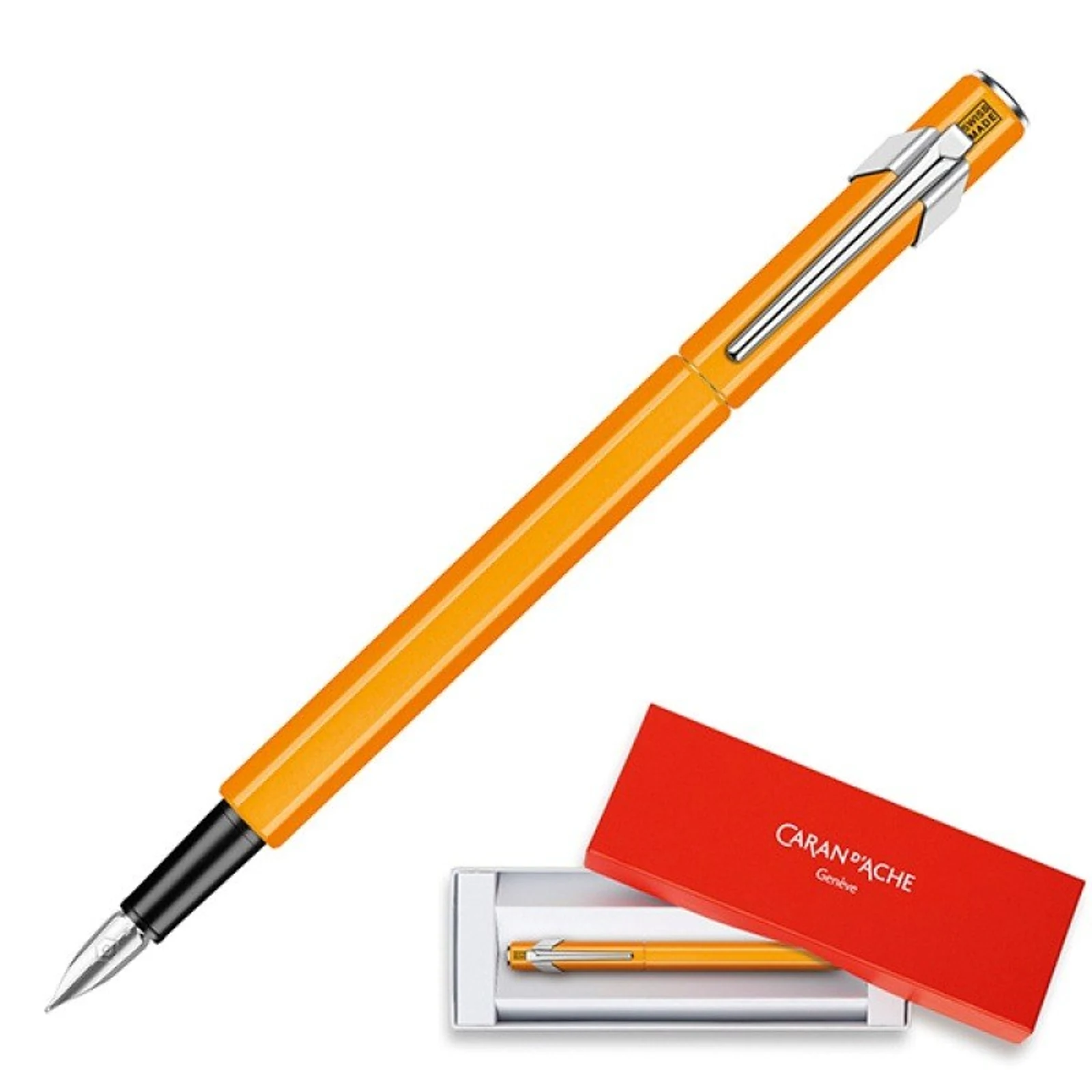 Caran d’Ache Pióro wieczne 849 Fluo Line, kolor pomarańczowy — zdjęcie 1 z 4