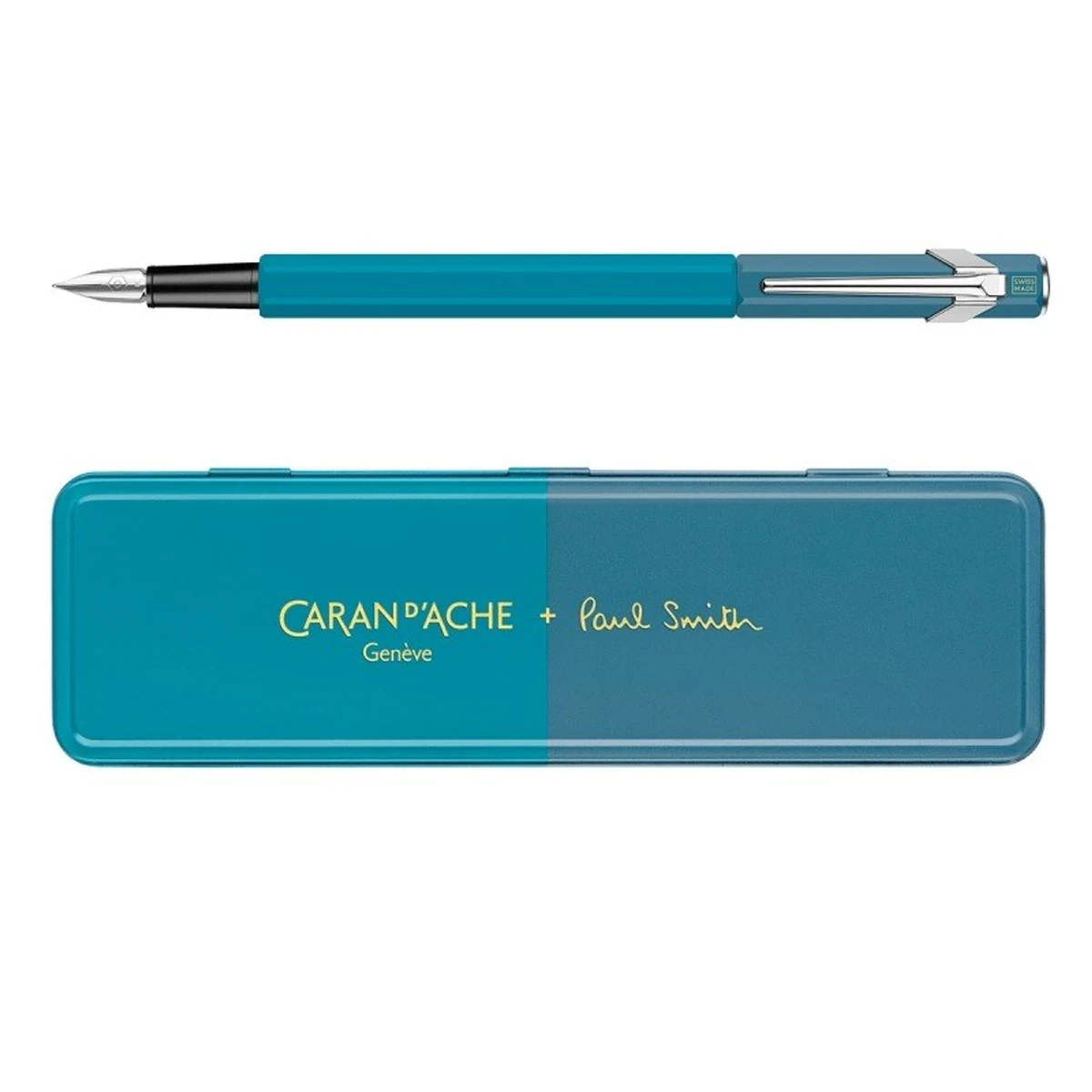 Caran d’Ache Pióro wieczne Paul Smith Edycja 4 Cyan Steel