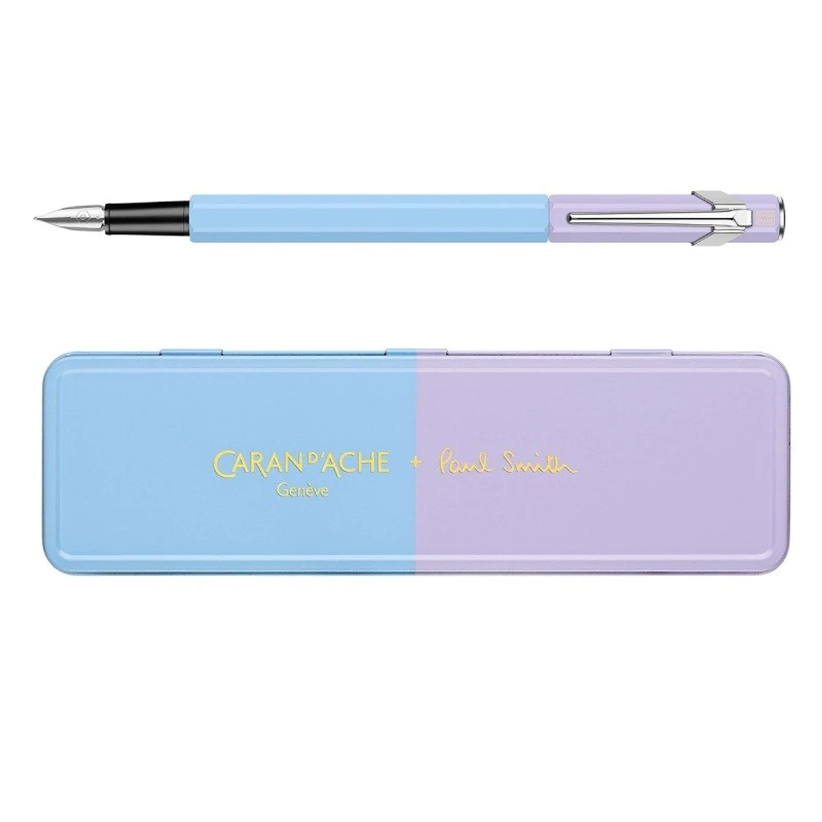 Caran d’Ache Pióro wieczne Paul Smith Edycja 4 Sky Blue/Lavender