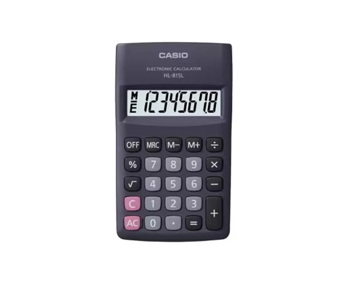 CASIO HL-815L-BK: Kieszonkowy 8-cyfrowy Kalkulator