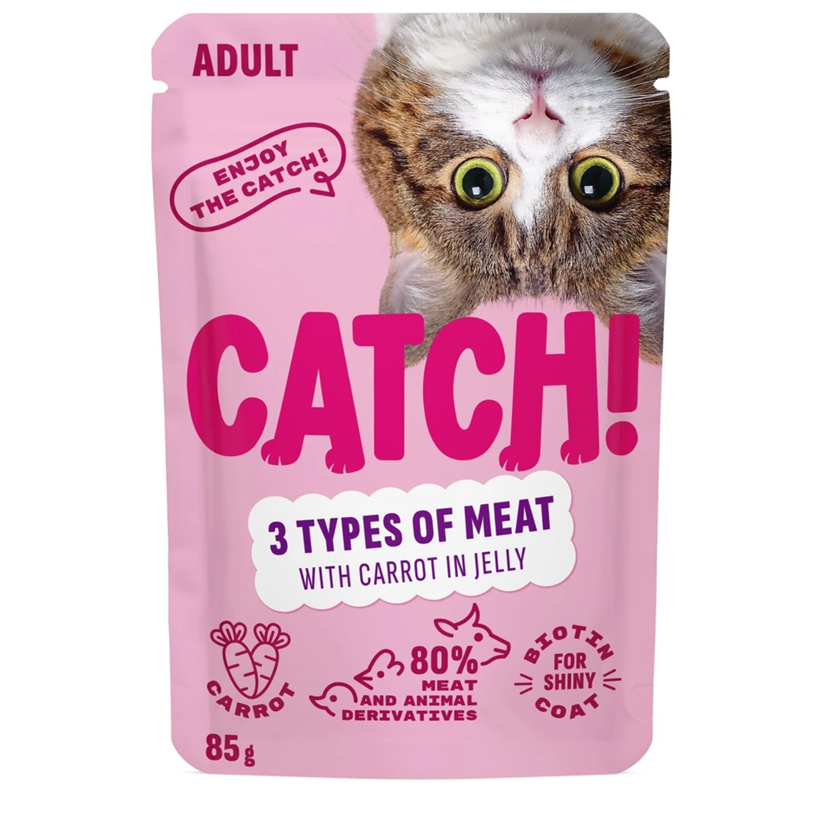 CATCH 3 różne mięsa z marchewką w galaretce (kurczak,kaczka, wołowina) 85g