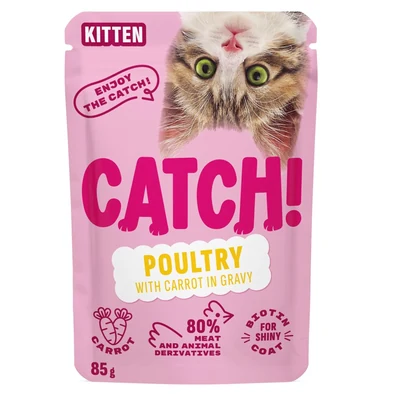 Mokra karma dla kota CATCH Drób z marchewką w sosie 85g