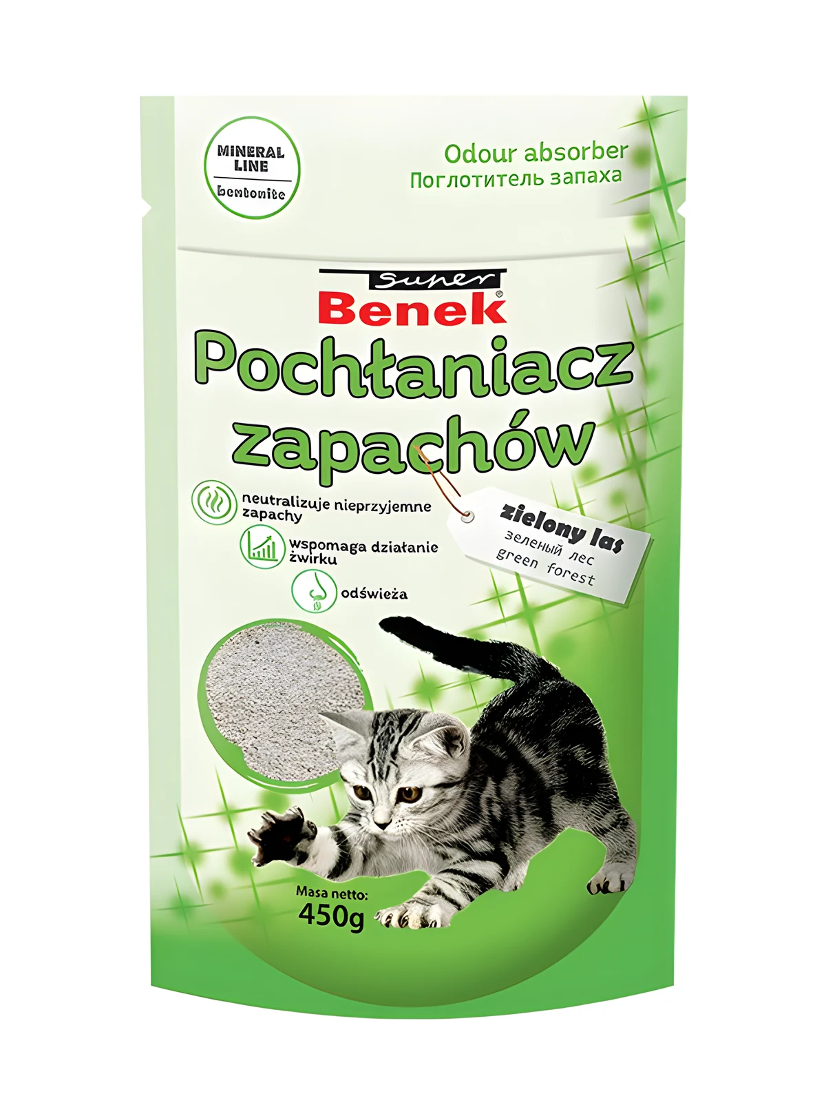 CERTECH Pochłaniacz zapachu Super Benek Zielony Las 0,45kg