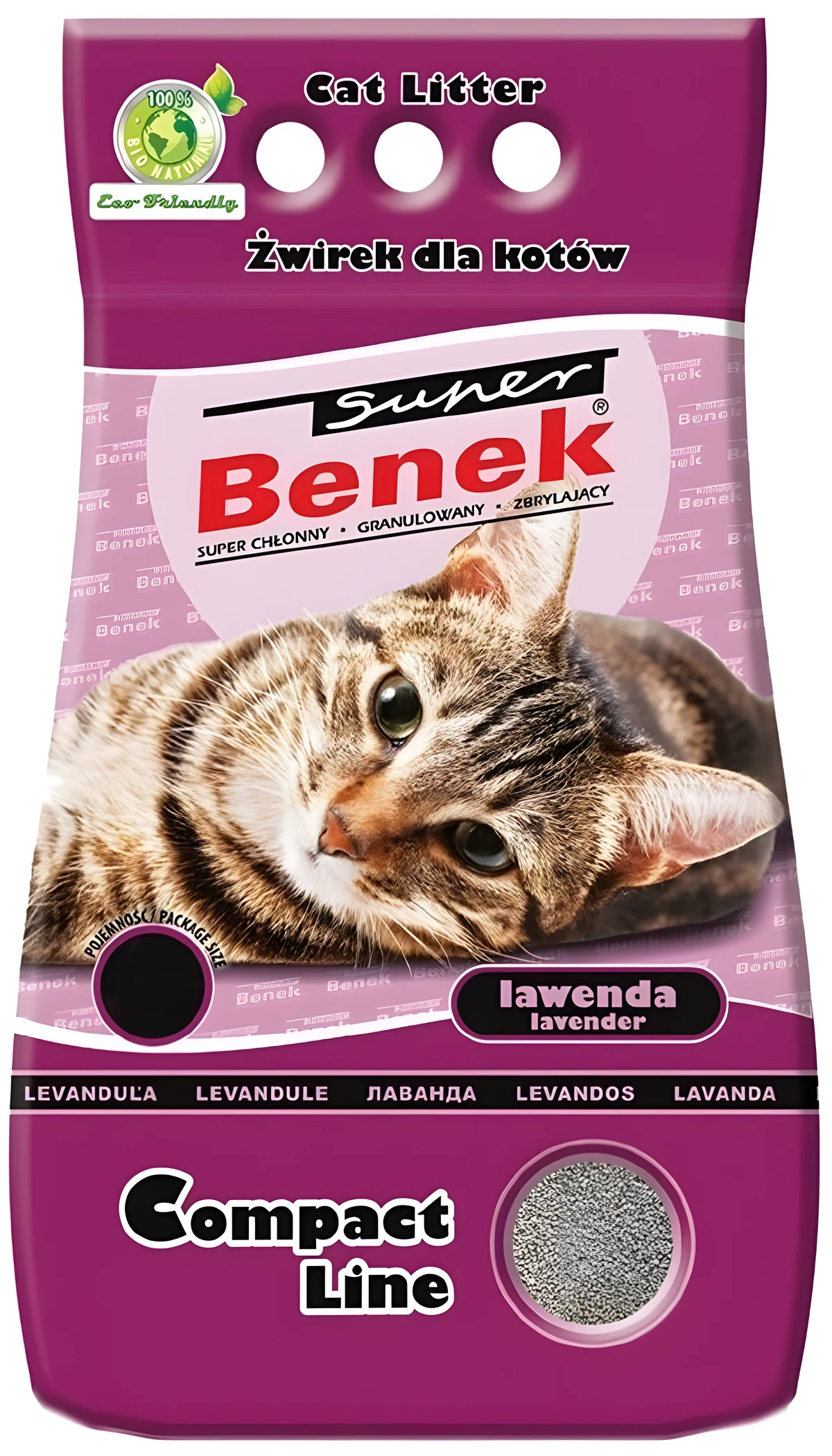 CERTECH Super Benek Compact Lawenda - Żwirek 25 l