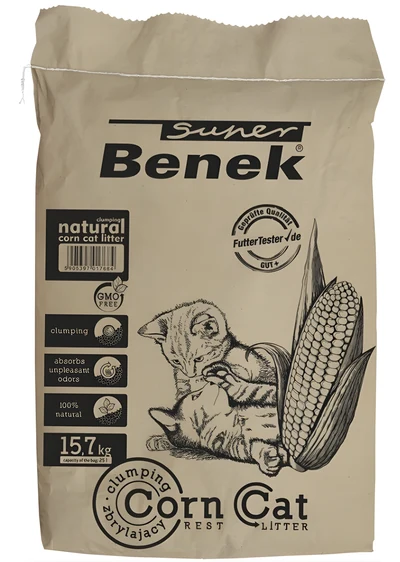 Żwirek kukurydziany dla kota CERTECH Super Benek Corn Cat - 25 l