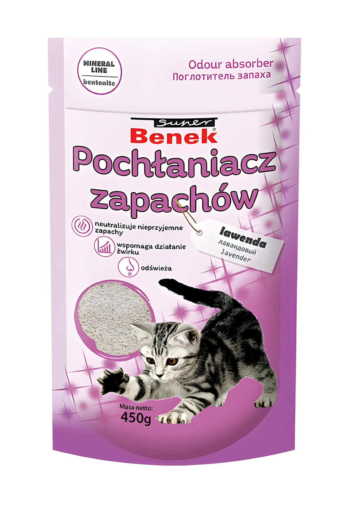 CERTECH Super Benek Lawenda 0,45kg Żwirek
