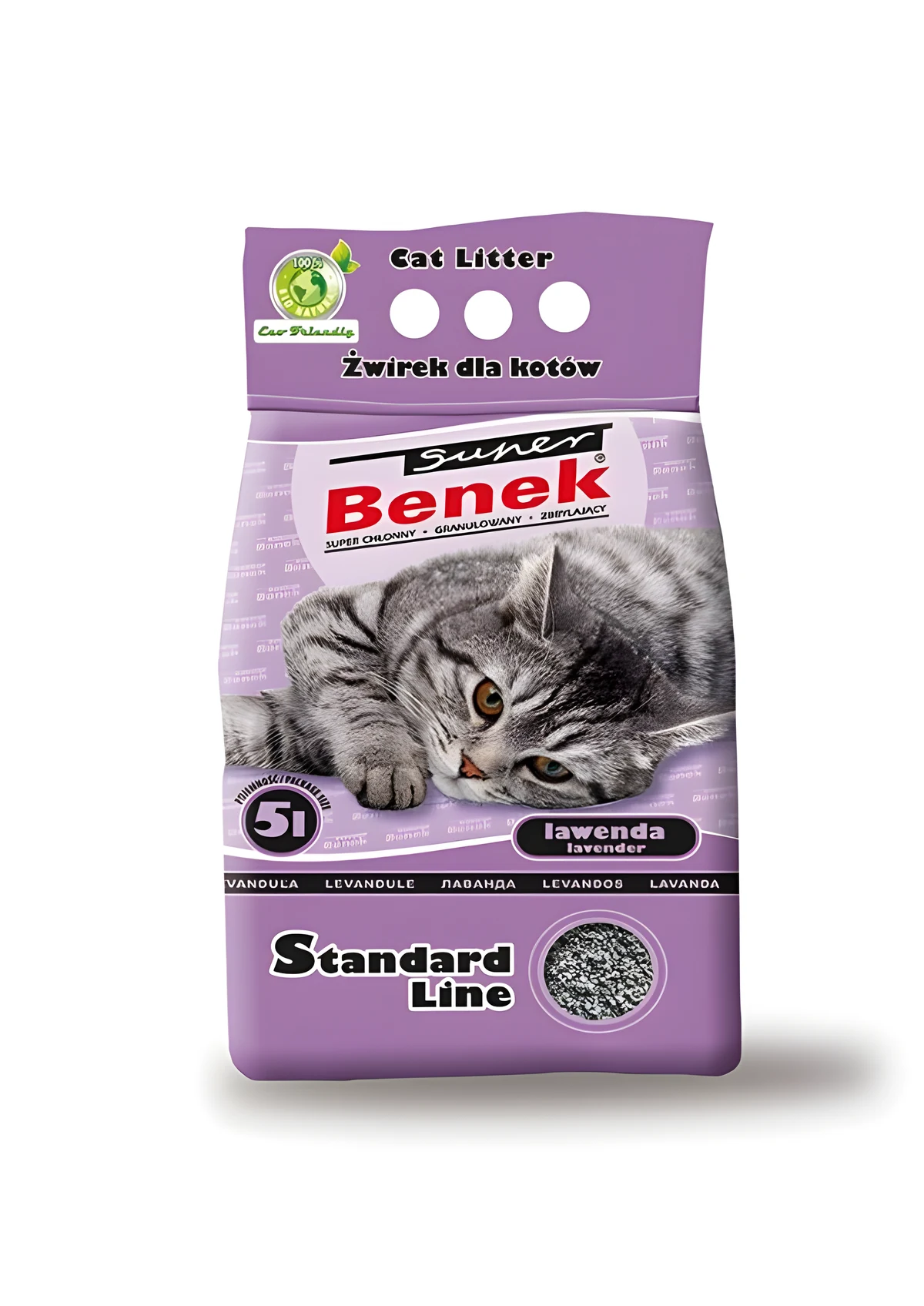 CERTECH Super Benek Standard Lawenda - Żwirek 5 l