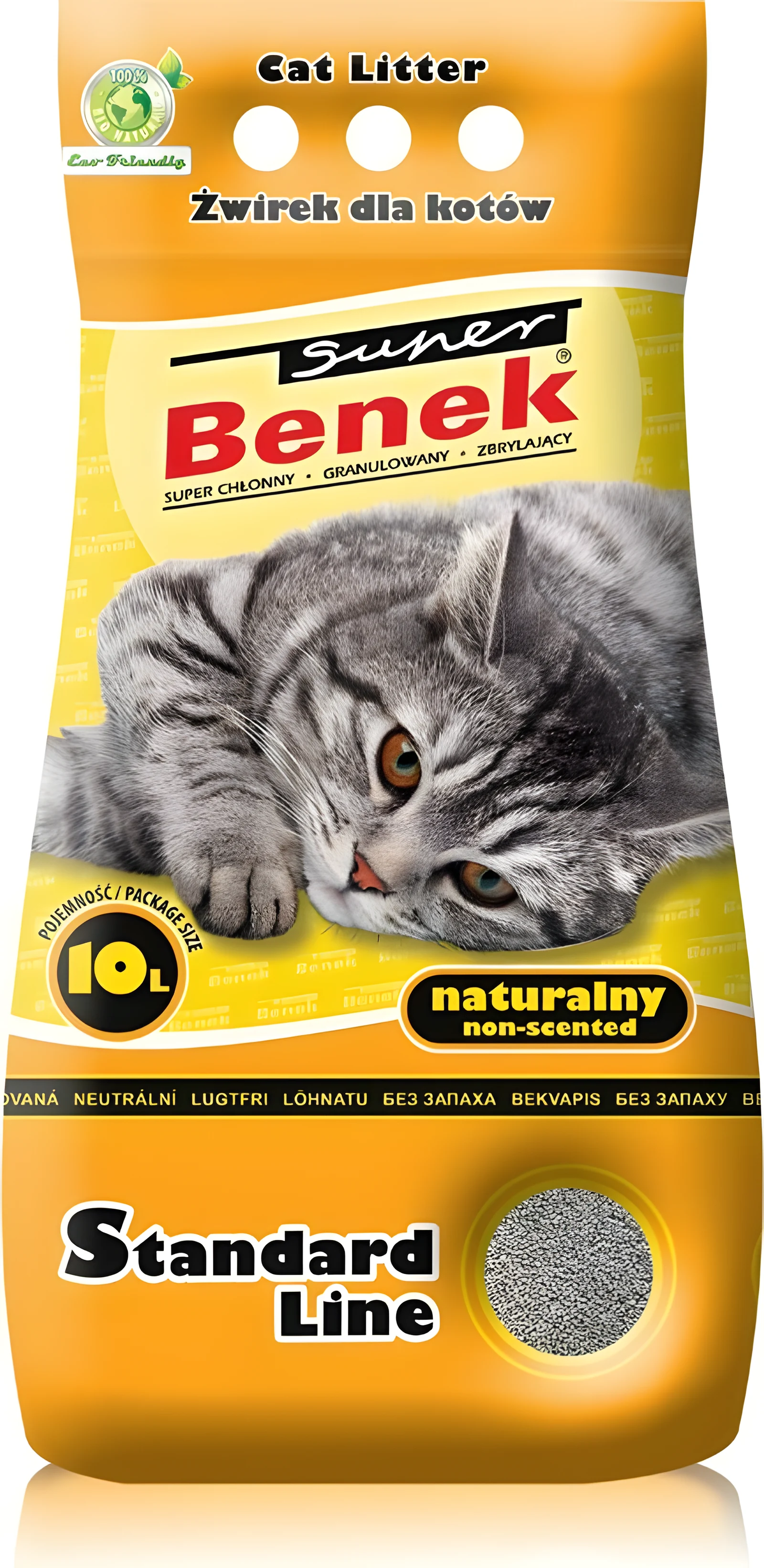 Żwirek dla kota CERTECH Super Benek Naturalny 10 l