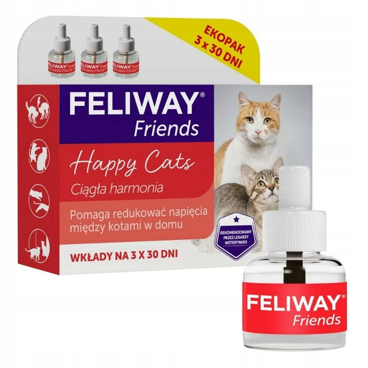 Ceva Feliway Friends 3x48ml Feromony dla Kotów