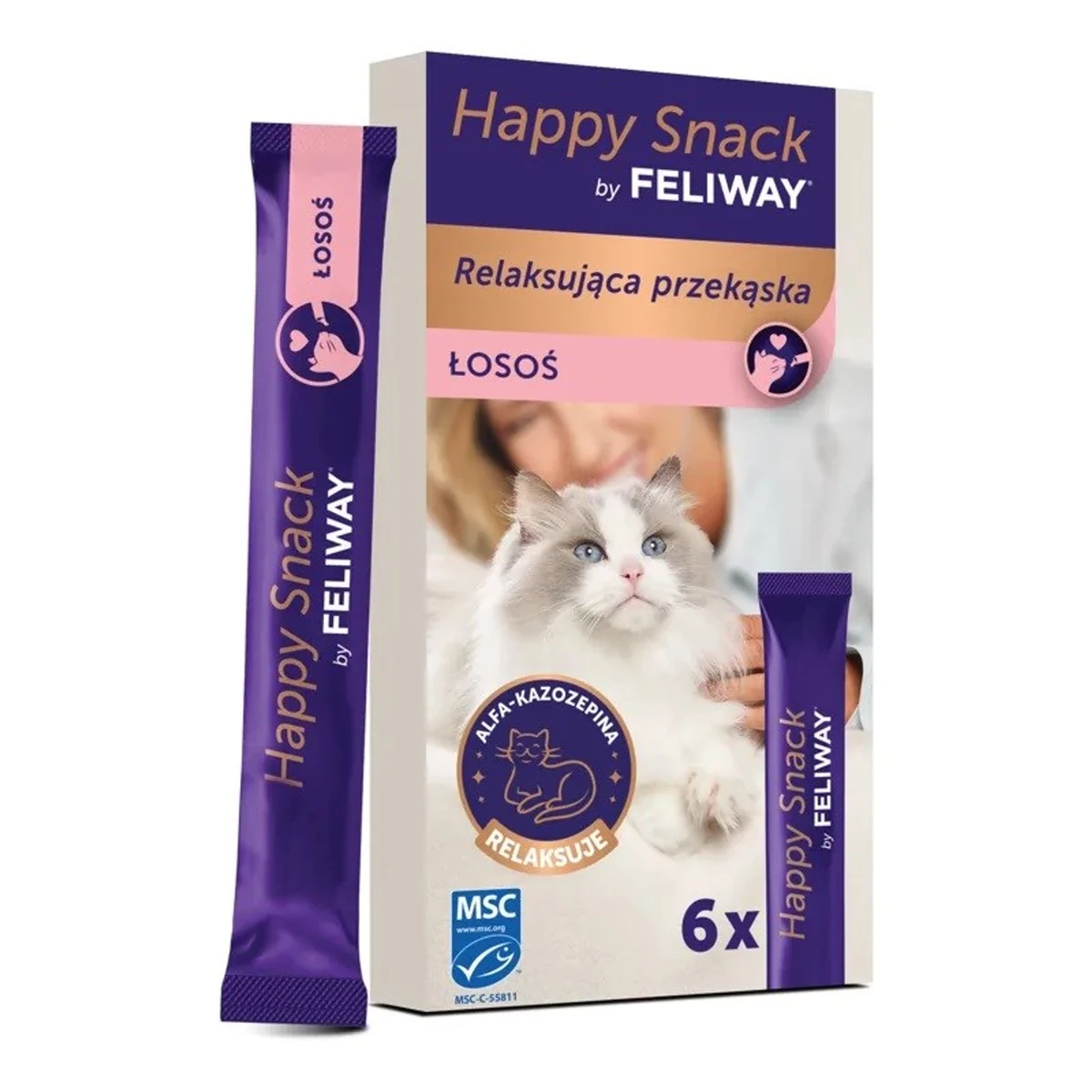 Ceva Happy Snack łosoś 6szt dla kota
