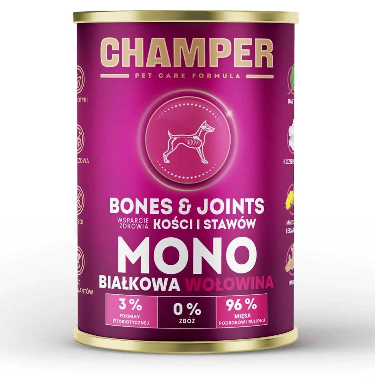 CHAMPER BONES&JOINTS MONOBIAŁKOWA wołowina mokra 400g