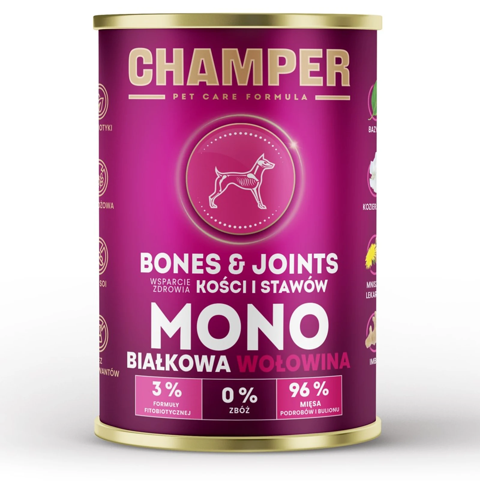 CHAMPER BONES&JOINTS MONOBIAŁKOWA wołowina mokra 400g