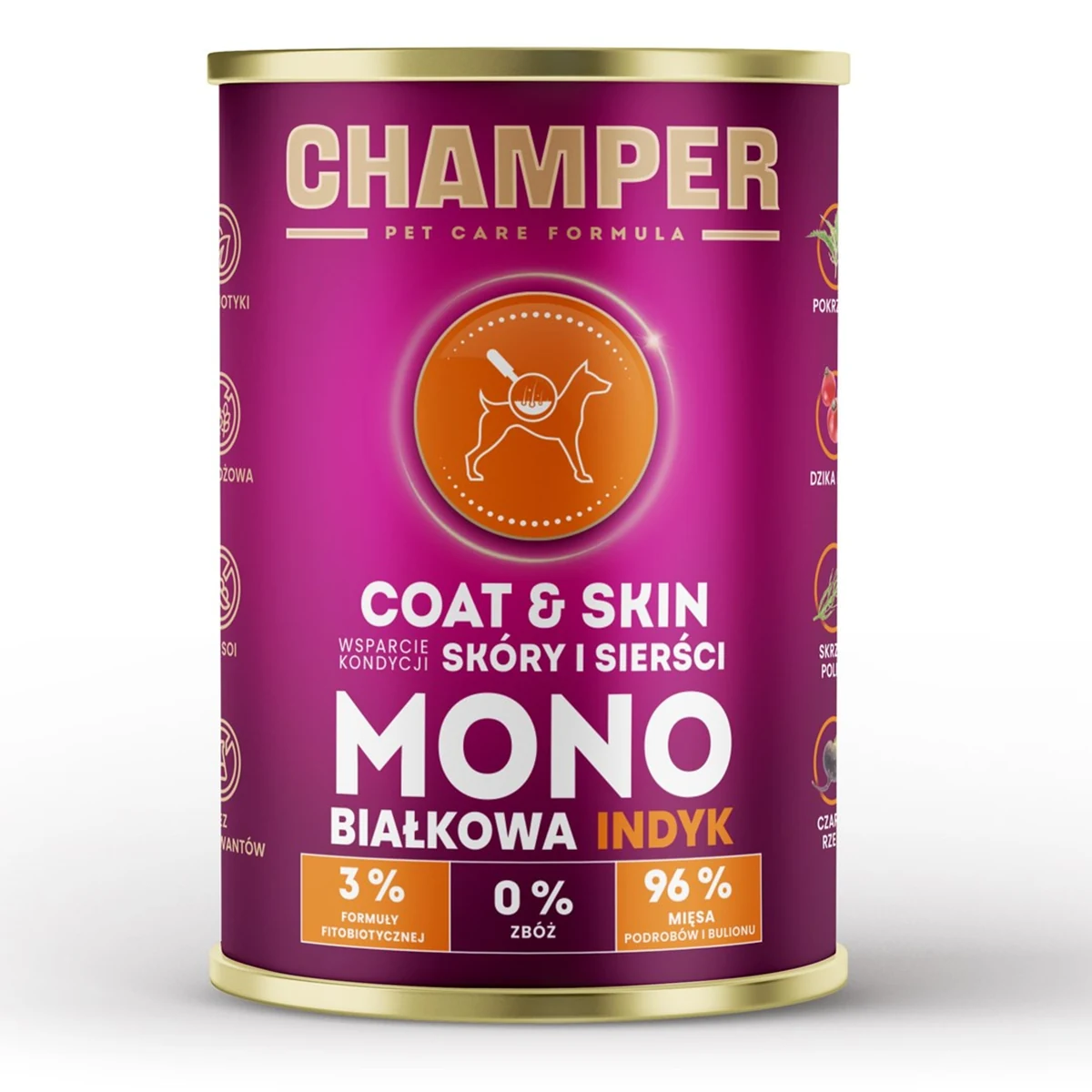 CHAMPER COAT&SKIN MONOBIAŁKOWA łosoś mokra 400g