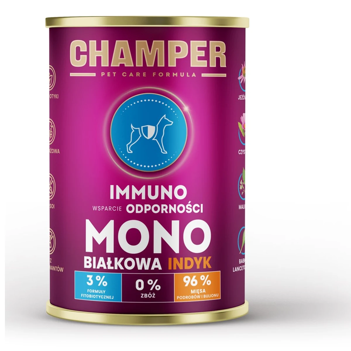 CHAMPER IMMUNO MONOBIAŁKOWA indyk mokra 400g