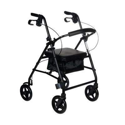 Chodzik rehabilitacyjny czterokołowy RF-610, czarny