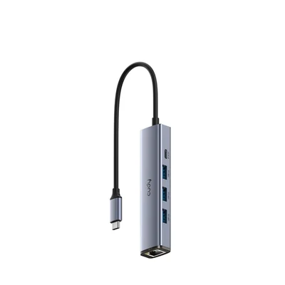 Hub USB CUDY UH605 5-w-1 z Gigabit Ethernet - 5000 Mb/s