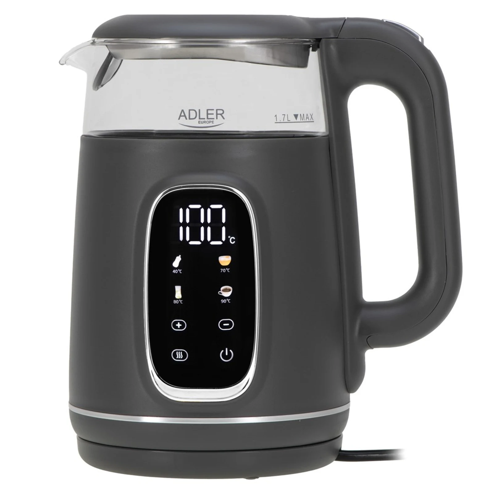 Czajnik elektryczny ADLER AD 1305 szaro-srebrny — zdjęcie 1 z 5