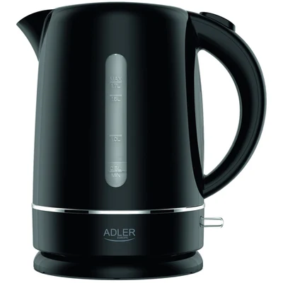 Czajnik elektryczny Adler AD 1385b, czarny, 1,7 l, 1850 W, obrotowa podstawa