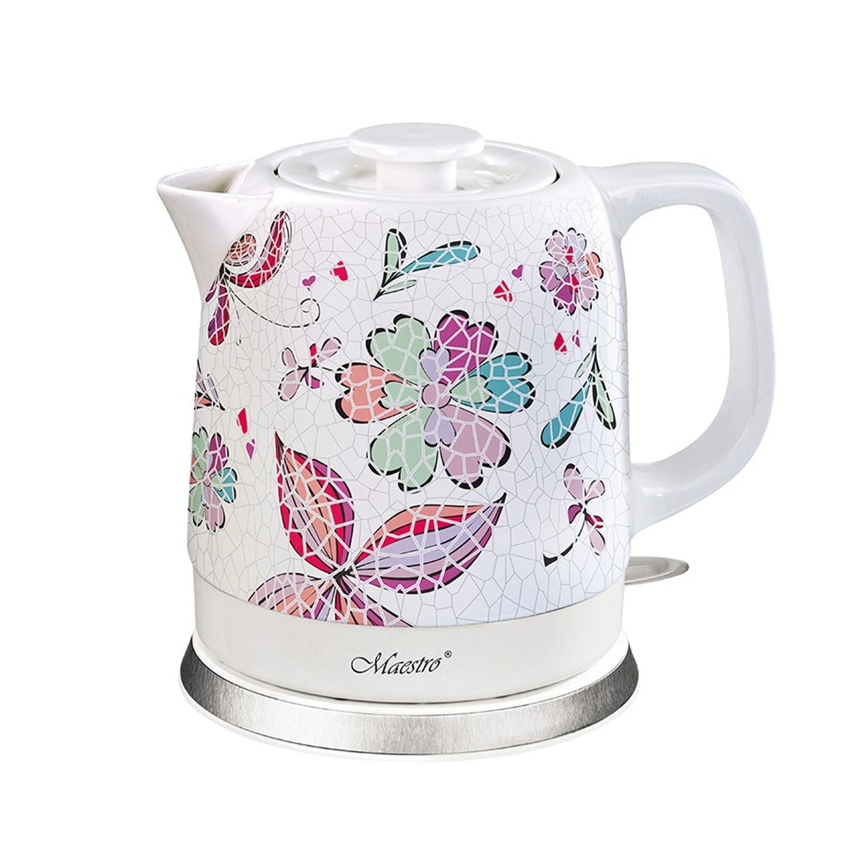 Czajnik elektryczny ceramiczny 1,5L 1500W MR-068-FLOWERS Maestro